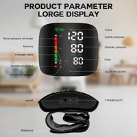 Wrist Blood Pressure Monitor, Rechargeable Blood Pressure Monitor for Home Use, LED Display, Voice Broadcast, Wrist Measuring Instrument, Touch Screen Wrist Blood Pressure Cuff, 99X2 Reading Memory Wrist Blood Pressure Monitor, with Carrying Case.