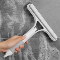 3 in 1 Window Cleaning Scraper, Squeegee and Scrubber with Spray, Multifunctional Household Cleaning Tool, Car Windshield Cleaner,Lightweight Silicone Microfiber Wipe